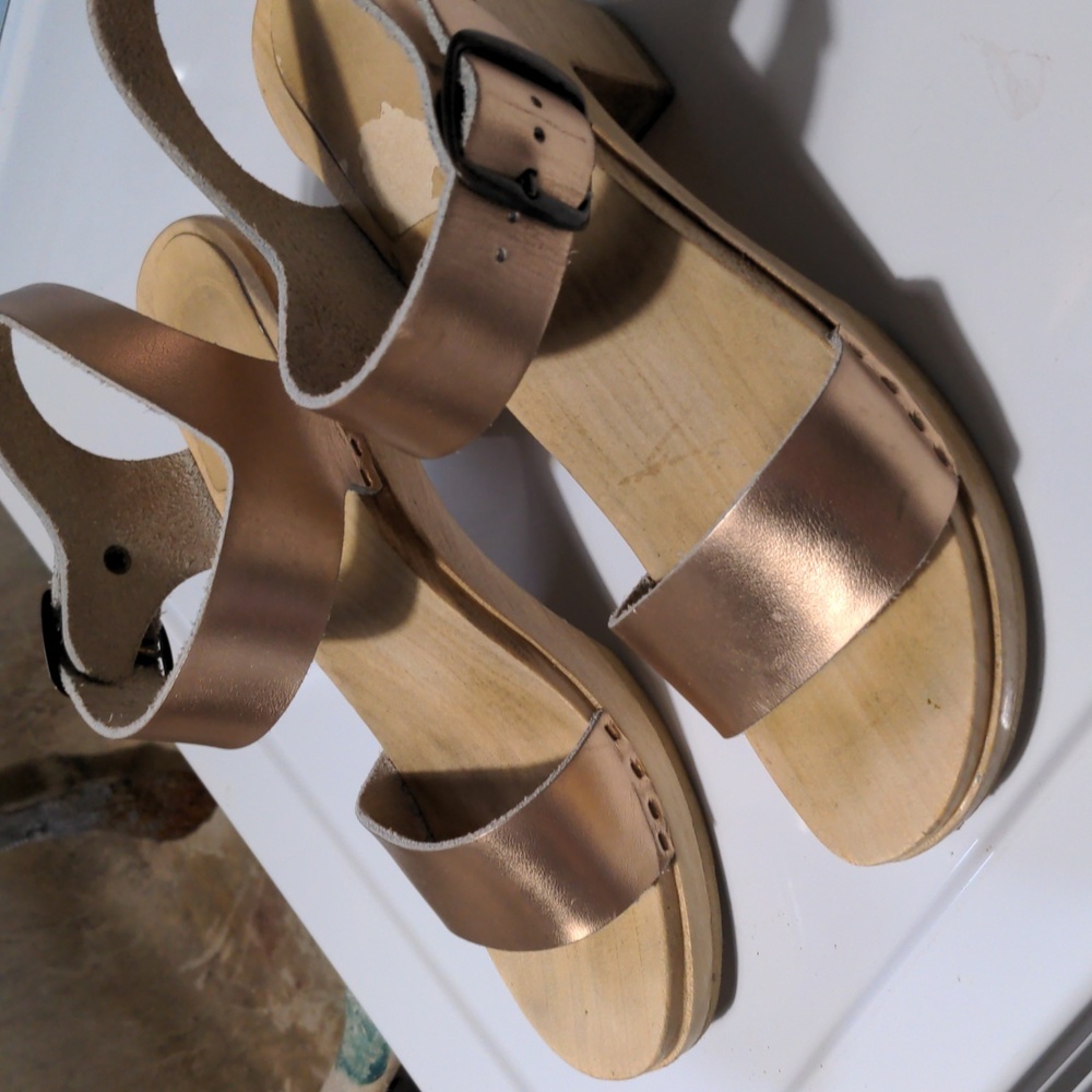 No.6 Two Strap Clog 40 Rose Gold